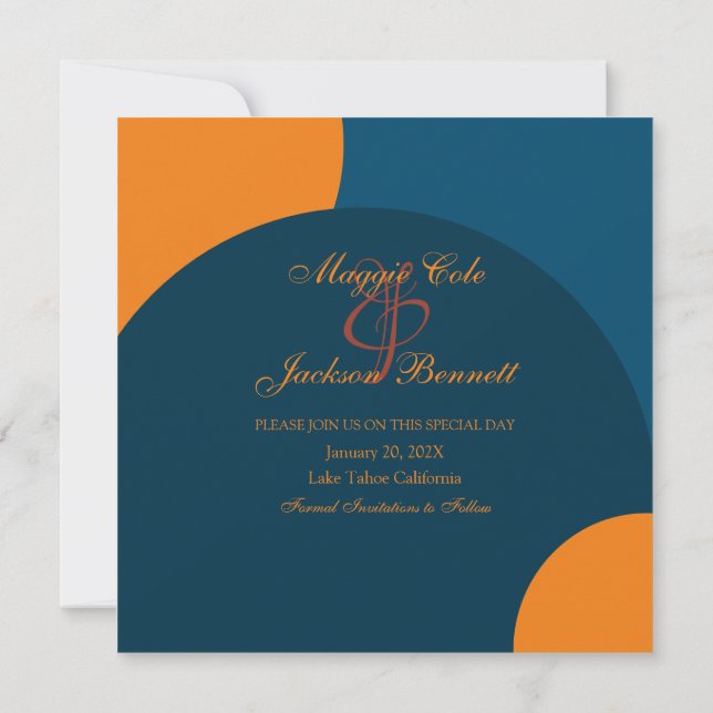 Save The Date Cercle moderne Enregistrer la date (Dos)