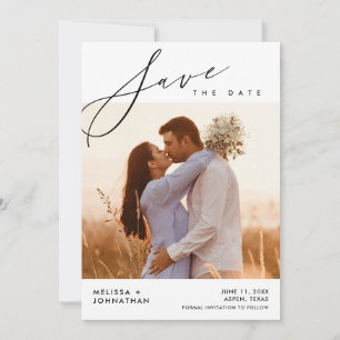 Save The Date Cérémonie du Mariage de script moderne, Diner Célé