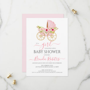 Save The Date C'est un bébé à fleurs fille