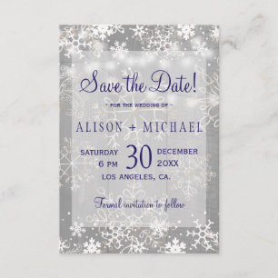 Save The Date Chaînes lumières cristal Flacons de neige enregist