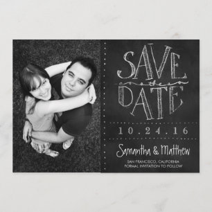 Save The Date Chalkboard Photo Enregistrer la date