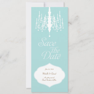Save the Date Chandelier Vertical Card