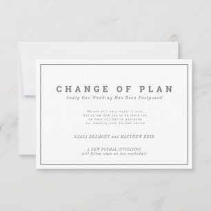 Save The Date Changement d'événement mariage du plan paysage rep