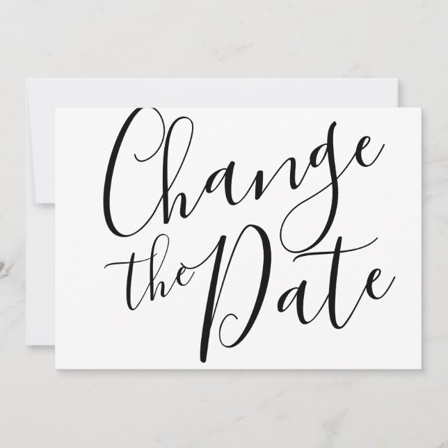 Save The Date Changement Simple de Date Reportée Événement Annul (Devant)