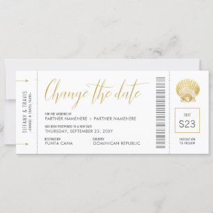 Save The Date Changer la date d'embarquement Pass Gold Seashell