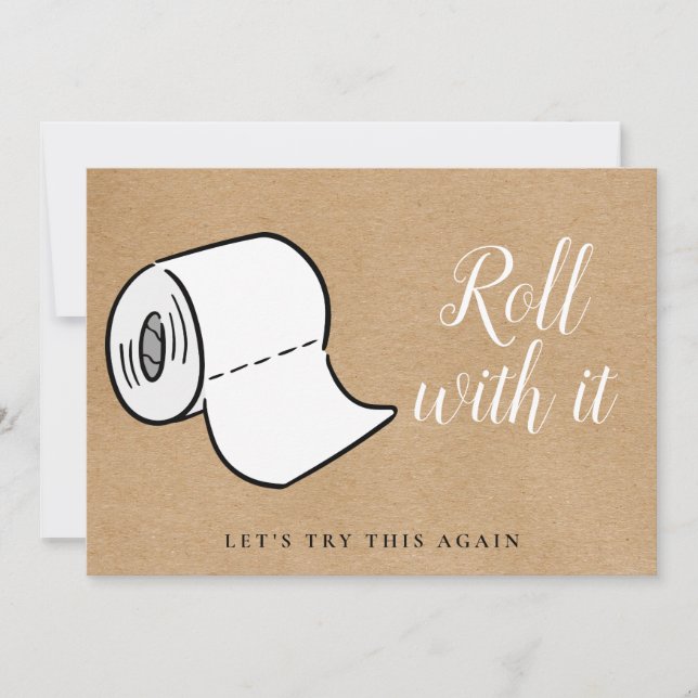 Save The Date Changer la Date Reportée Annulée Rustique (Devant)