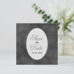 Save The Date Charcoal Bokeh et Silver Mariage