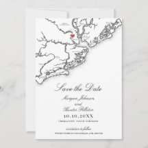 Charleston SC Elegant Mariage noir et blanc