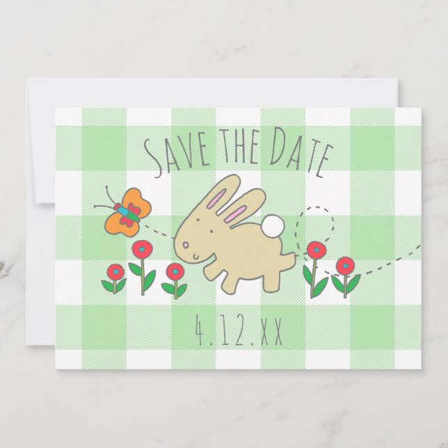 Save The Date Chasse aux oeufs de Pâques Sauvez la date Invitati (Devant)
