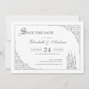 Save The Date Château de Cendrillon Fairytale Enregistrer la d