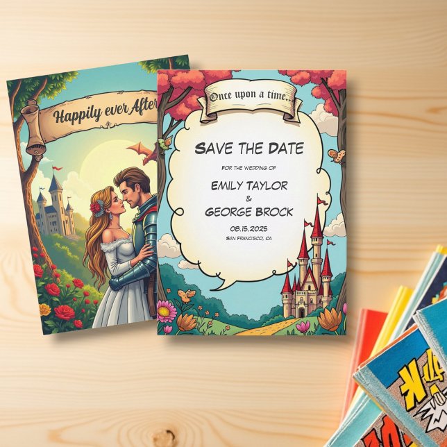 Save The Date Château de forêt enchantée Fairytale Mariage (Créateur téléchargé)