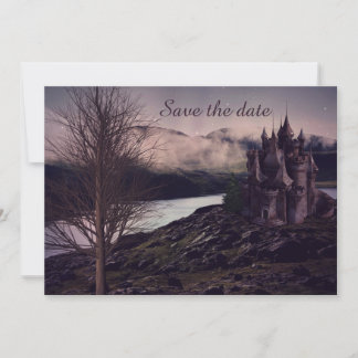 Save The Date Château gothique romantique sombre