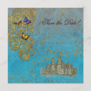 Save The Date Château médiéval Fairy Tale