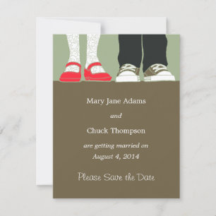 Save The Date Chaussures féminines et baskets illustrées Mariage