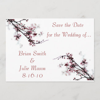 Save the Date, cherry blossom Date
