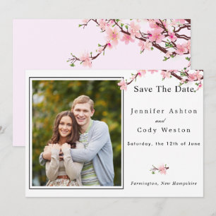 Save The Date Cherry Blossom Printemps Mariage Enregistrer La Da