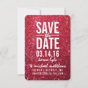 Save the Date   Cherry Glitter Fab
