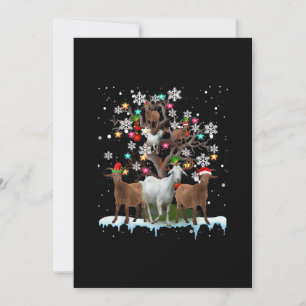Save The Date Chèvre de Noël sur arbre Père Noël Chèvre Lover