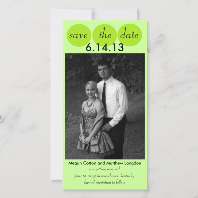 Save The Date Chic Bird Silhouette & Dots Enregistrer la date da (Devant)