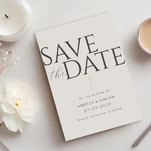 Save The Date Chic Champagne Moderne Minimaliste