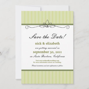 Save The Date Chic Deco Date à Sauvegarder (vert citron)