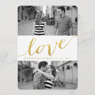 SAVE THE DATE CHIC GOLD LOVE RÉSERVEZ LA DATE