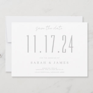 Save The Date Chic Mariage Date Non Photo Enregistrer La Date