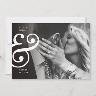 Save The Date Chic Noir + Blanc ENREGISTRER LA DATE Ampersand