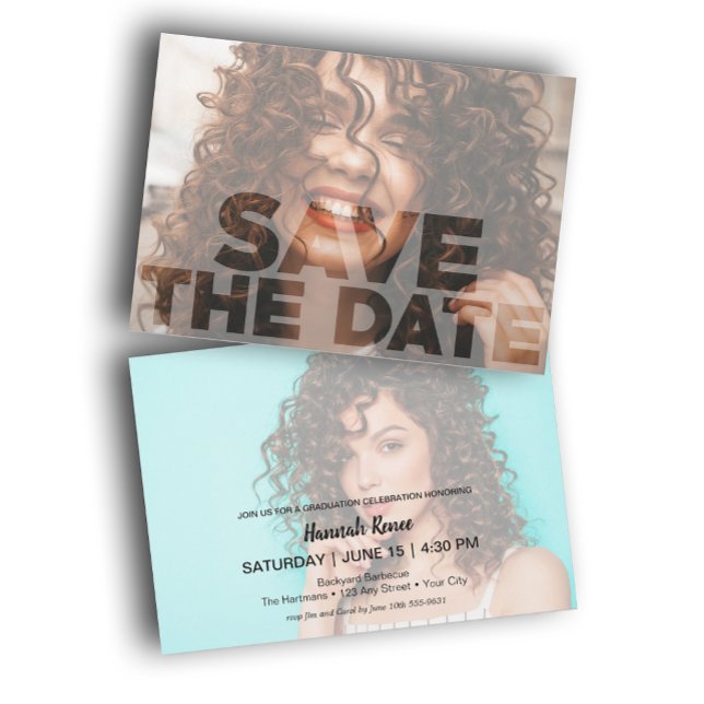 Save The Date Chic Photo Graduation (Créateur téléchargé)