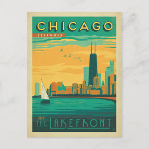 Save the Date   Chicago, IL - Enjoy the Lakefront Announcement Postcard