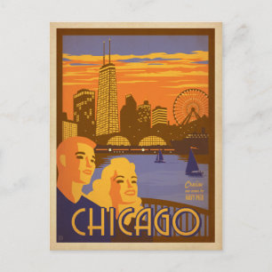 Save the Date Chicago, IL - Navy Pier Announcement Postcard