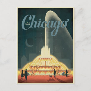 Save the Date   Chicago, IL - Visit Chicago Announcement Postcard