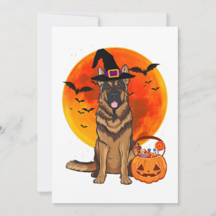 Save The Date Chien Halloween Berger allemand Jack Lantern Pumph
