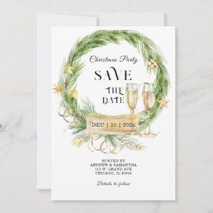 Save The Date Christmas Party Invitation