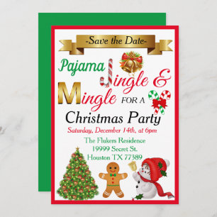 Save the Date Christmas Party Invite