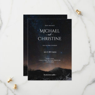 Save The Date Ciel nocturne mariage sous les étoiles