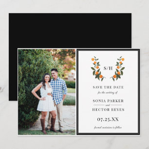 Save The Date Cimier d'agrumes Monogramme Photo