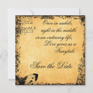 Save The Date Citation de l'amour de conte de fée vintage pour a