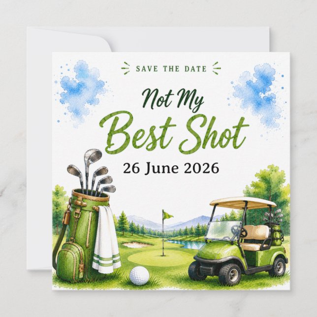 Save The Date Citations drôles de golf pour golfeur sur le parco (Devant)