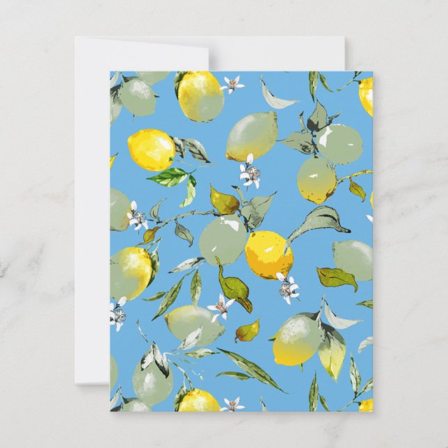 Save The Date citrons aquarelle 27 (Devant)