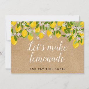 Save The Date Citrons Rustique Réception de Mariage Changement d