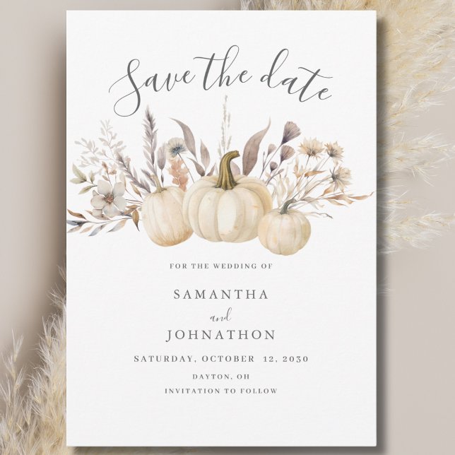 Save The Date Citrouille rustique Mariage d'automne (Créateur téléchargé)