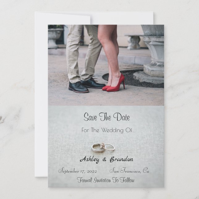 Save The Date City Sidewalk Enregistrer La Date (Devant)