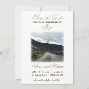Save The Date Claddagh Irish Enregistrer Le Mariage Date