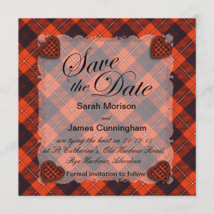 Save The Date Clan écossais de Cunningham tartan - Plaid