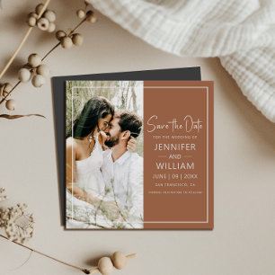 Save the Date Classic Photo Wedding Magnetic