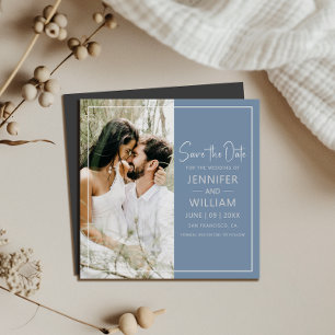 Save the Date Classic Photo Wedding Magnetic