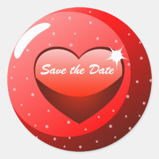 Save the Date Classic Round Sticker