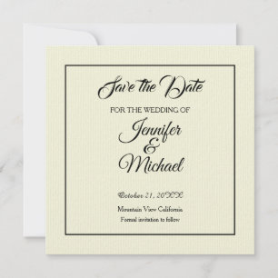 Save the Date Classical Beige