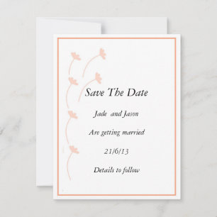 Save The Date Classical wedding stationary Invitation